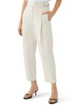 Utility Faille Pleated Trousers